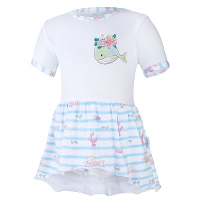 Body Kleid dünnes KR Set Outlast® - weiß/Wal
