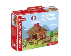 Jeujura Jeu de construction en bois 150 pièces Refuge des marmottes