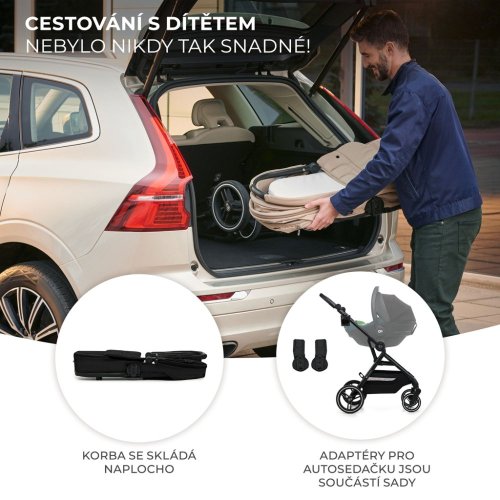 KINDERKRAFT SELECT Passeggino combinato Yoxi 2in1 Pure Black