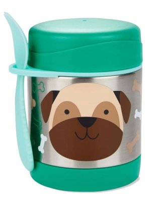 SKIP HOP Zoo Termos do jedzenia z łyżką/widelcem Mops 325 ml, 3 lata+