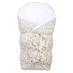 Zavinovačka šnurovacia pevná chrbát ANGEL - Outlast® - krémová čiernomodré vetvičky