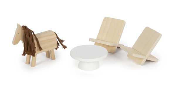 small foot Puppenhaus mit Möbeln, natur