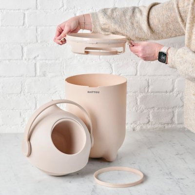 NATTOU Koš na pleny Dropy White 27 cm, 20l