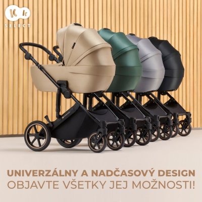 KINDERKRAFT SELECT Kinderwagen kombiniert 3 in 1 Prime 2 Dunkelgrün, Premium