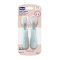 CHICCO Spoon and Fork Stainless Steel - teal, 18m+