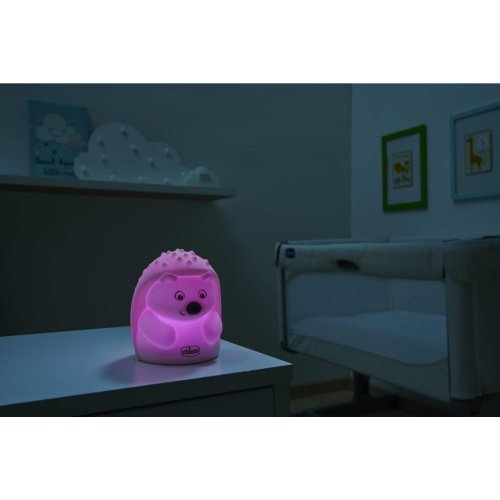 CHICCO Éjszakai lámpa, újratölthető, hordozható Sweet Lights - Hedgehog