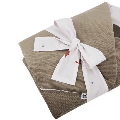 EKO Baumwollwickeldecke mit Samt und Kokosnusseinsatz Schleife Fox 75x75cm