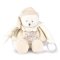 Doudou Coffret cadeau Ours polaire en peluche avec anneau 30 cm beige