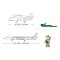 Sluban Model Bricks M38-B0931 Avion de chasse Chengdu J-20