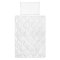 KLUPS Bettbezug + Kissen für Kinderbett Winter Lux Winter weiß 135 x 100 + 60 x 40 cm