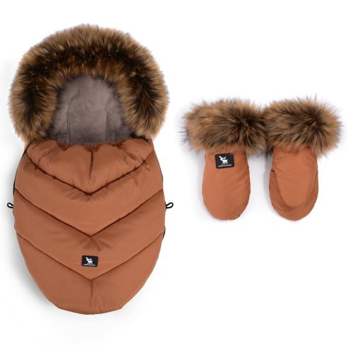 COTTONMOOSE Moose MINI Yukon Amber torba za voziček in komplet rokavic