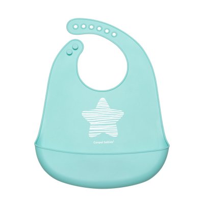 CANPOL BABIES Babero de silicona con bolsillo Azul pastel