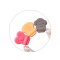 BABYONO Rattle with Teether 3m+ Shapes