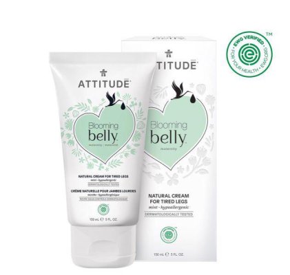 ATTITUDE Natürliche Creme für müde Beine Blooming Belly nicht nur für Schwangere mit Minze 150 ml