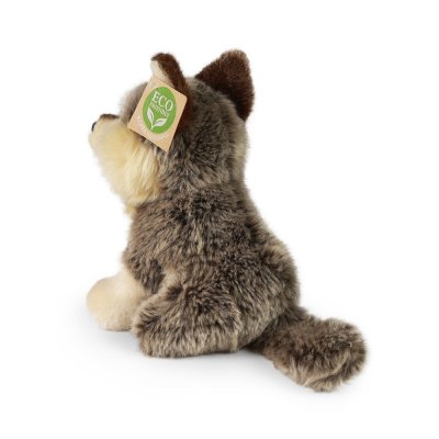 Rappa Pluche wolf zittend 18 cm ECO-FRIENDLY