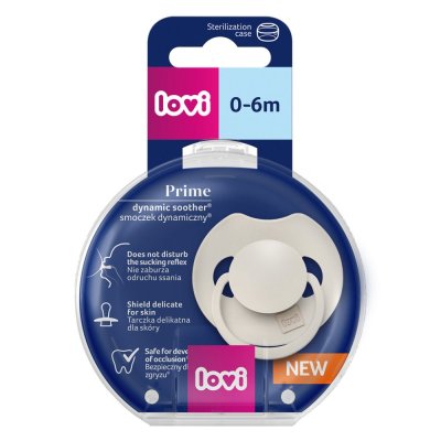 LOVI Smoczek silikonowy dynamiczny Prime 0-6m 1 szt. Coconut