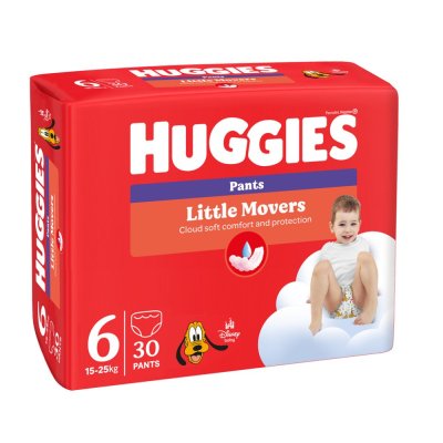 HUGGIES® Windelhosen Little Movers Pants Größe 6 (15-25 kg), 30 Stück