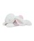 Doudou Lapin en peluche avec pompon rose foncé 65 cm
