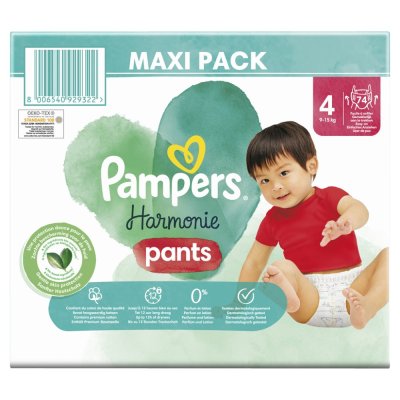 2x PAMPERS Blöjetrosor Harmonie Byxor stl 4 (74 st) 9-15 kg