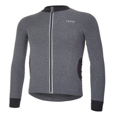 Camisola REFLEX smyk com fecho Outlast® - cinzento escuro mesclado