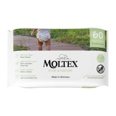 MOLTEX Pure & Nature ECO Feuchttücher auf Wasserbasis (60 Stück)