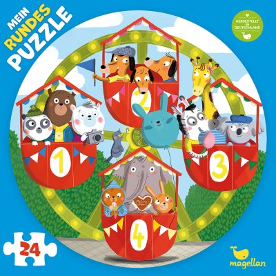 Magellan Kör alakú puzzle Állatok a vidámparki keréken