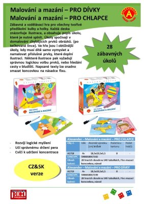 Alexander Malowanie i zmazywanie - dla dziewczynek