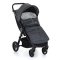 PETITE&MARS Set zimní fusak Jibot 3v1 + rukavice na kočárek Jasie Charcoal Grey