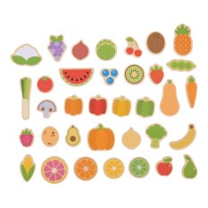 Bigjigs Toys Magnesy owoce i warzywa