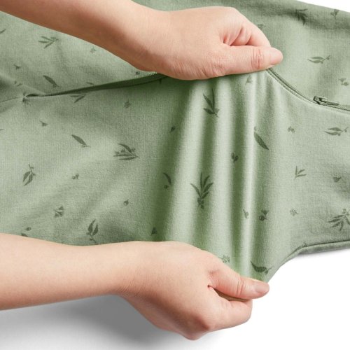 ERGOPOUCH Saco de dormir com mangas em algodão orgânico Jersey Margaridas 3-12 m, 6-10 kg, 1 conjunto