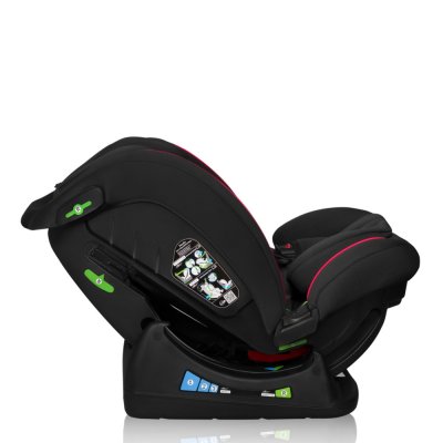 LIONELO Car Seat Aart i-Size (40-150 cm) Black Carbon Red