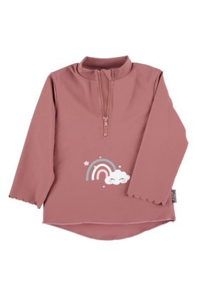 STERNTALER Maglietta da bagno con zip, maniche lunghe, protezione UV 50+, arcobaleno viola, bambina, taglia 80, 9-12 mesi