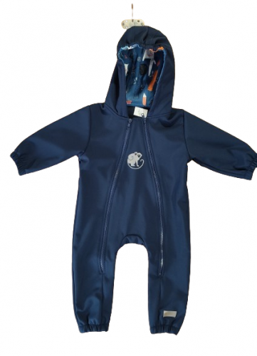 Monkey Mum® Softshell coverall with membrane - Night sky with animals - size 62/68, 74/80