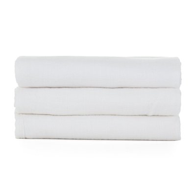 PETITE&MARS Sada plen bambusová mušelínová 3ks Moussy Total White, 68 x 68 cm