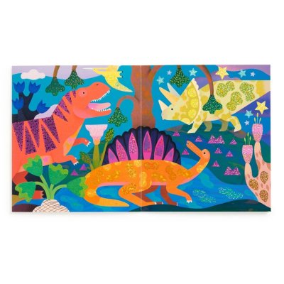 Mudpuppy Set de Pegatinas con Escena Brillante Mundo de los Dinosaurios