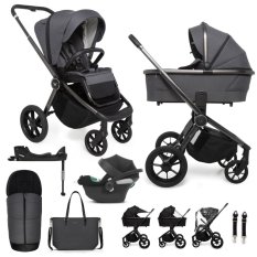 MUUVO SET Voziček 4v1 Quick SE 2 Diamond graphite set + CBX By CYBEX Aton B2 i-Size + osnova