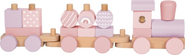 small foot Navliekanie Drevený vláčik ružový