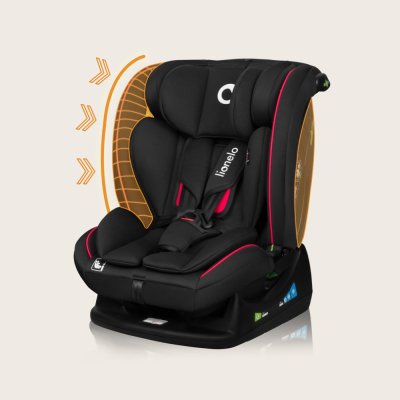 LIONELO Car Seat Aart i-Size (40-150 cm) Black Carbon Red