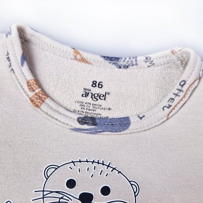 Maglietta smyk DR immagine STAMPA Outlast® - latte/latte animaletti