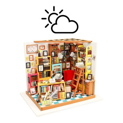 RoboTime 3D Holzpuzzle Miniatur Sam's Arbeitszimmer