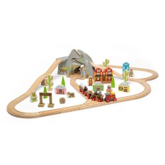 Bigjigs Rail Wild West Wooden Train Set - 62 Pieces