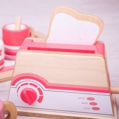 Bigjigs Toys Holz Toaster Rosa