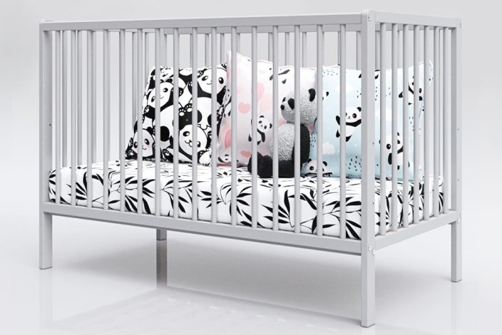 PETITE&MARS Lit en bois Moony Grey