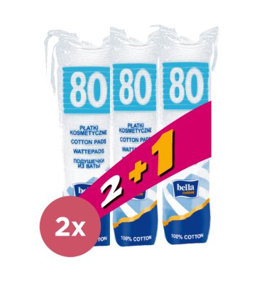 2x BELLA kerek sminklemosó tampon (3x80 db)