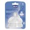 CHICCO Sauger für Natural Feeling Flasche Silikon für Brei 6m+ 2 Stk.