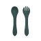 PETITE&MARS TAKE&MATCH set da pranzo in silicone 4 pezzi Misty Green - Ocra intenso 6m+