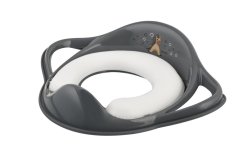 MALTEX Toilet reducer with soft handles Koník Minimal - steel grey