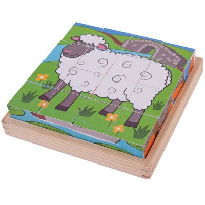 Bigjigs Toys Obrazkowe kostki farma