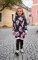 Vestido sweatshirt - flores pretas