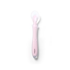 BABYONO Siliconen lepel - roze 6m+